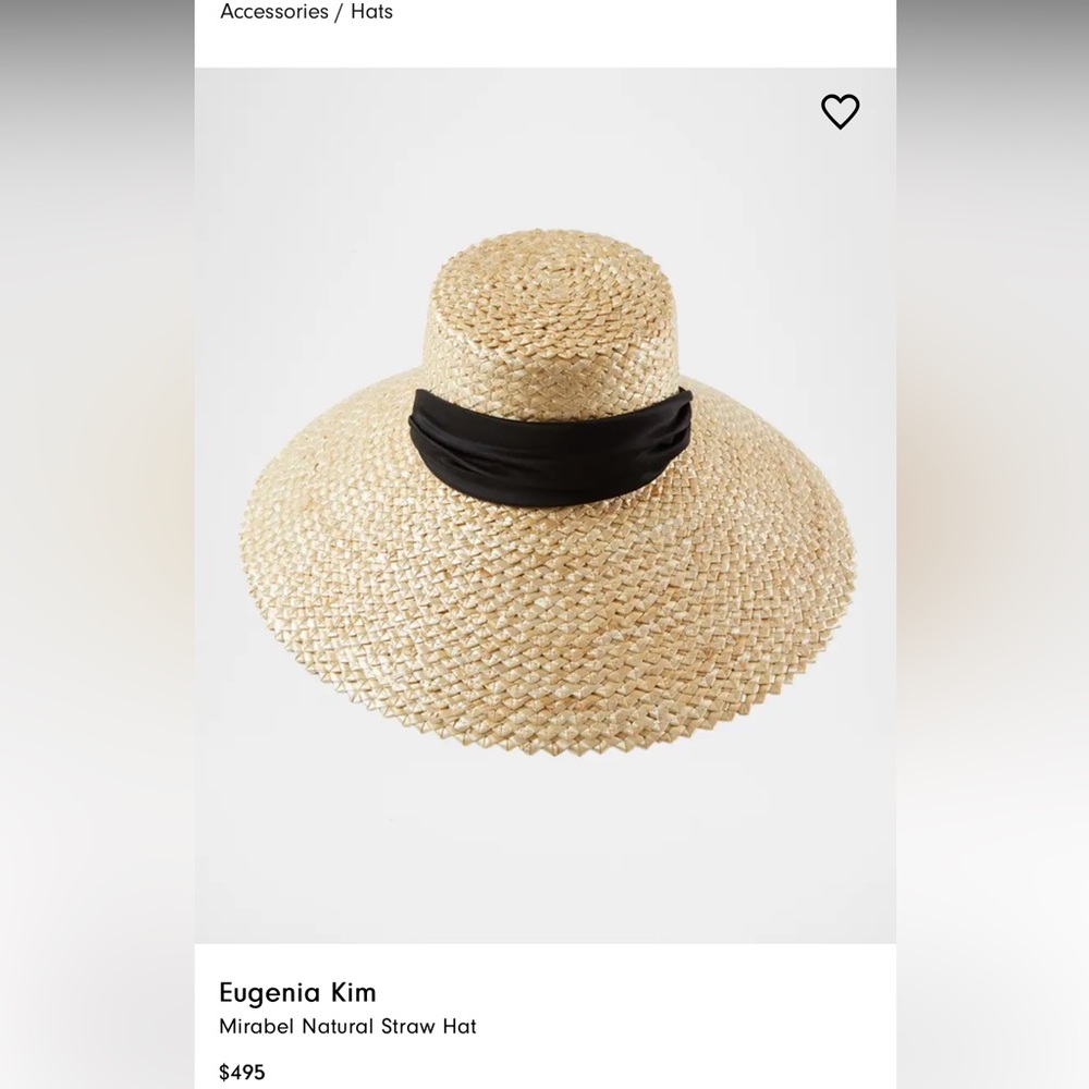 Eugenia Kim Natural Straw Hat with Black Band